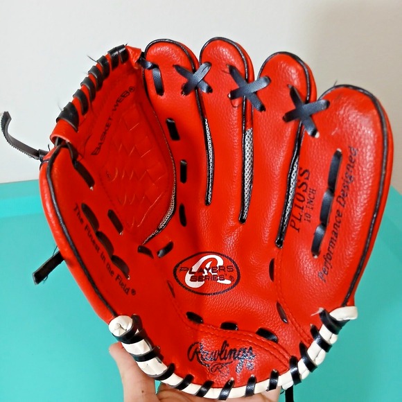 Rawlings Right Hand RHT‎ Series 10" T-Ball Youth Baseball Glove PL10SS Red G1 - Picture 1 of 11